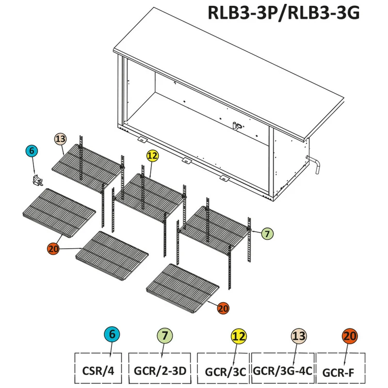 Grille chromée RLB2-… & droite RLB3… - Diamond