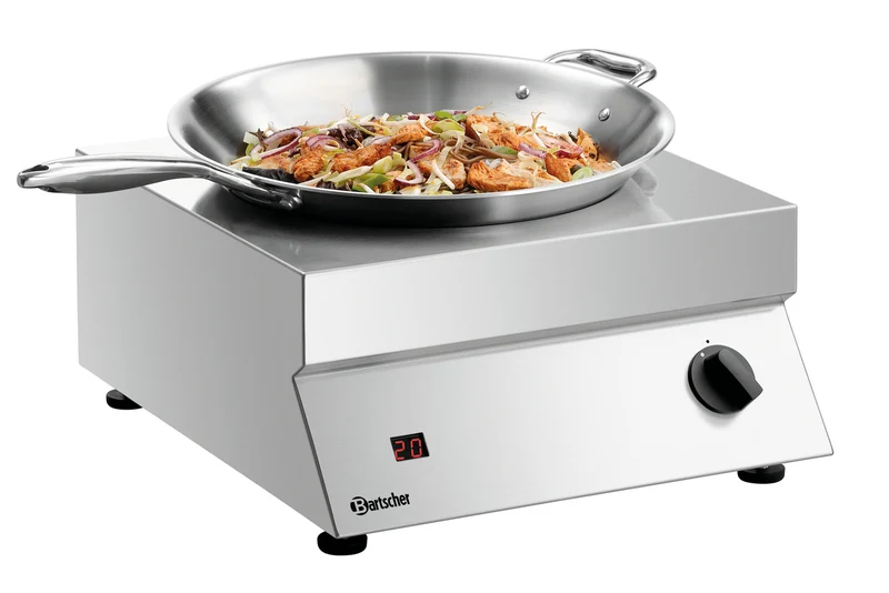 Wok à induction professionnel 3 kW Ø 293 mm 30/293 – Bartscher