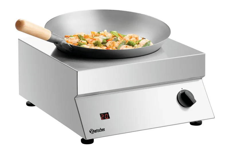 Wok à induction professionnel 5 kW Ø 293 mm 400 V 50/293 – Bartscher