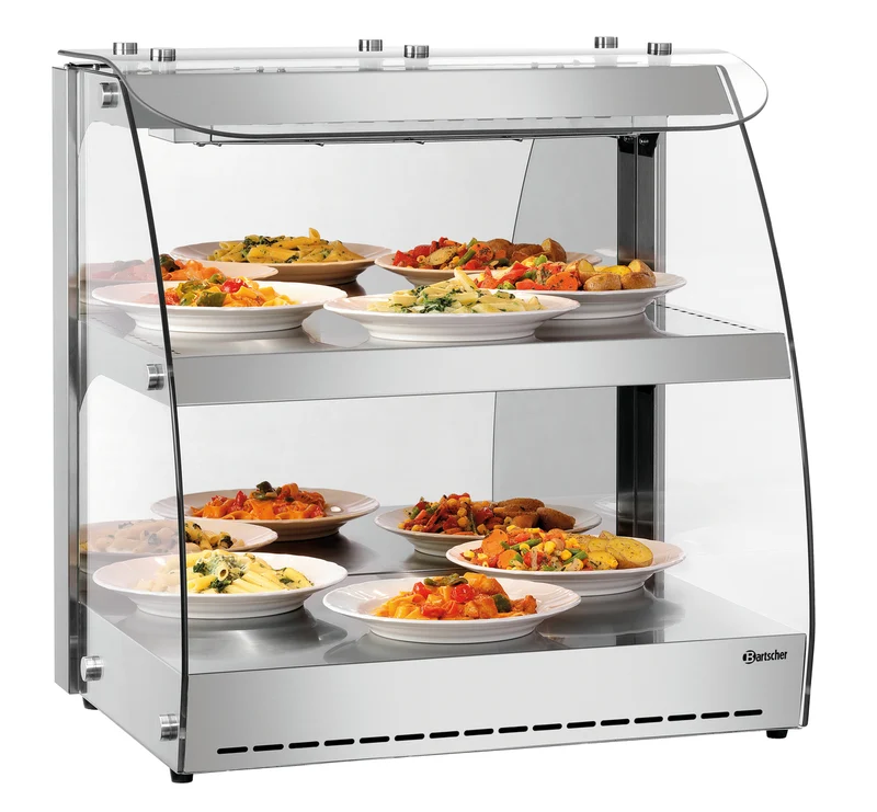 Vitrine chauffante de comptoir 2 niveaux éclairée 5900 2ER – Bartscher