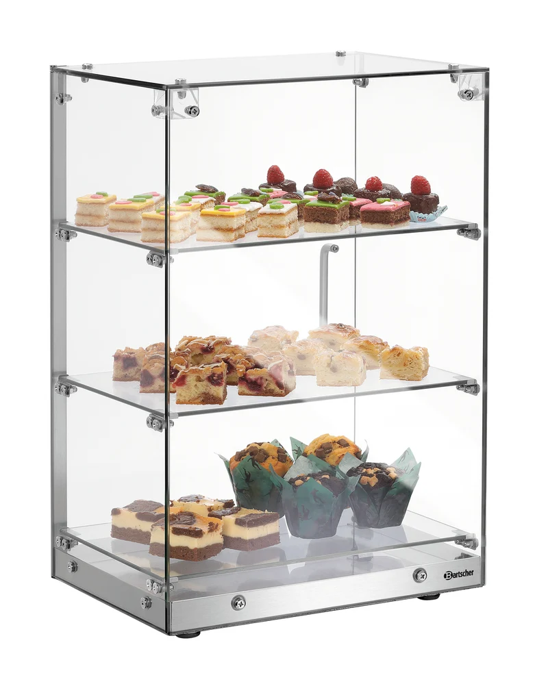 Vitrine de présentation buffet 3 niveaux non réfrigérée 3850 3E-K – Bartscher