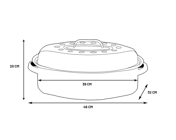 Cocotte Roaster Grand Modèle – L’Essentielle pour des Repas Conviviaux