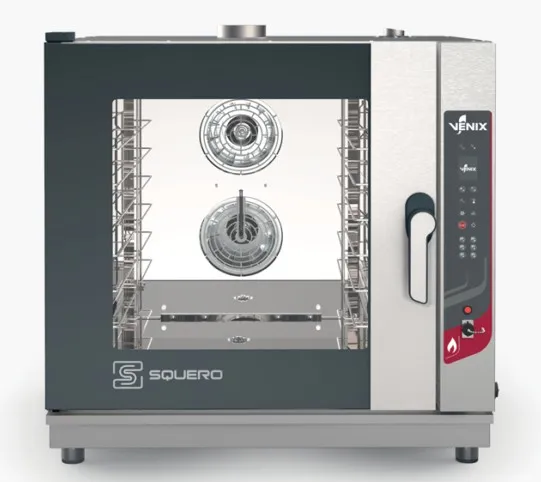 Four à gaz boulangerie pâtisserie 6 niveaux 600x400 ou GN 1/1 autonettoyant Squero digital - Four combiné boulangerie pâtisserie - Venix