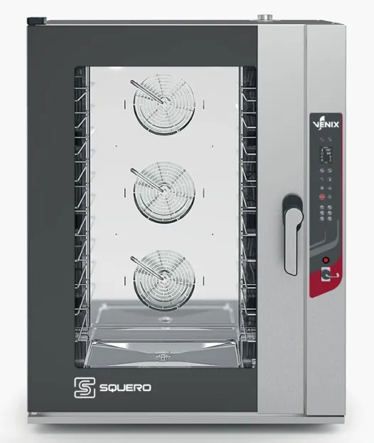 Four boulangerie pâtisserie 10 niveaux 600x400 ou GN 1/1 nettoyage automatique Squero digital - Four combiné boulangerie pâtisserie - Venix