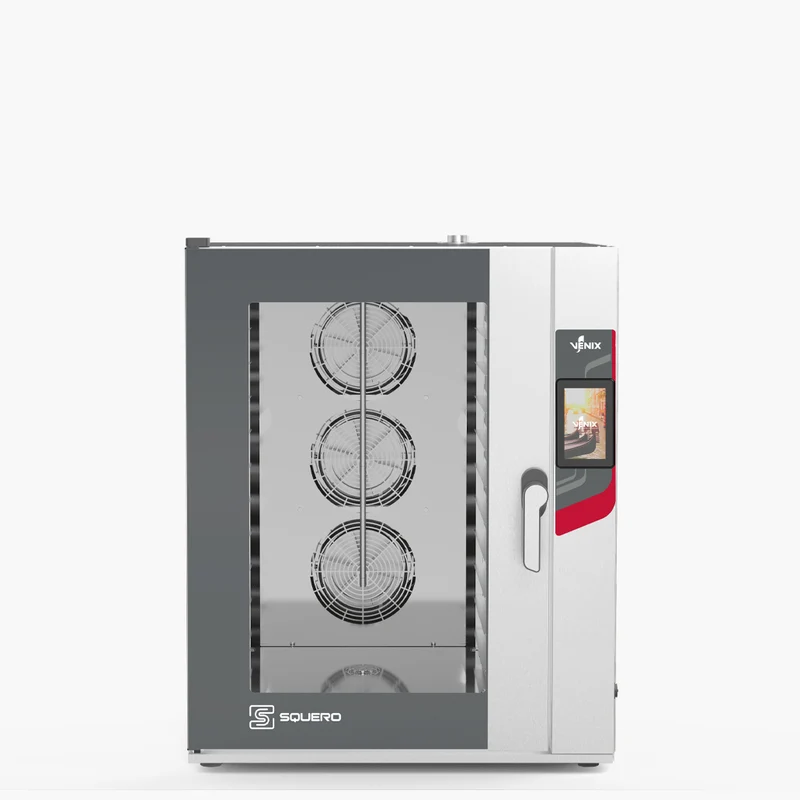 Four mixte Squero gastronomie 10 niveaux GN 2/1 et 20 GN 1/1 - Four mixte - ref SQ1021T7C - 18,7 kW - Venix