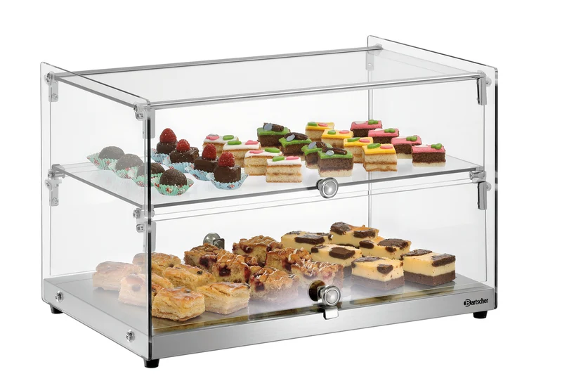Vitrine de présentation buffet 2 niveaux double accès 5400 2E-K – Bartscher
