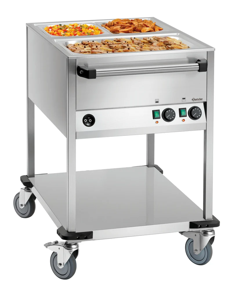 Chariot bain-marie 2 × GN 1/1 zones réglables WB2110 – Bartscher
