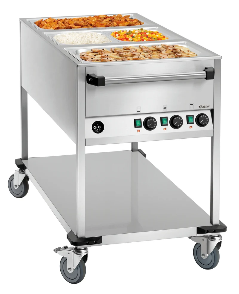 Chariot bain-marie 3 × GN 1/1 zones réglables WB3110 – Bartscher