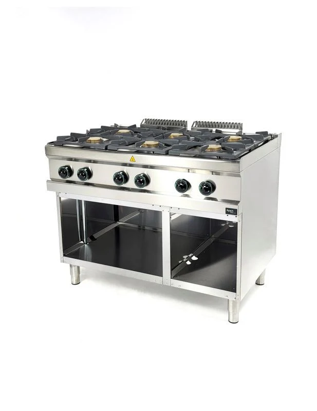 Fourneau gaz à brûleurs série 700 6 APRG-117P/PL - Apach Cook Line