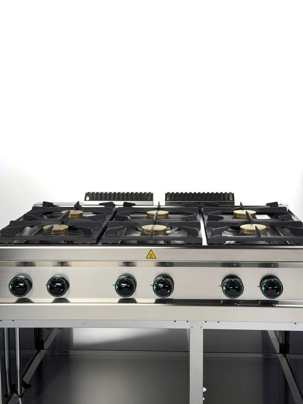 Fourneau gaz à brûleurs série 700 6 APRG-117P/PL - Apach Cook Line
