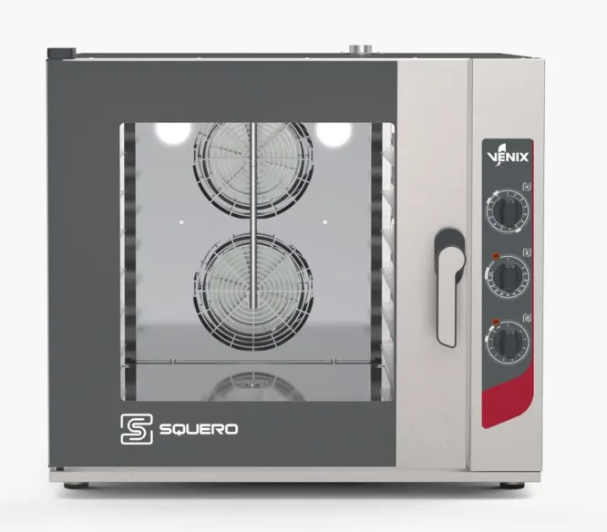 Four mixte électrique 6 GN 2/1 ou 12 GN 1/1 660x460 autonettoyant Squero combi digital - Four mixte - Venix