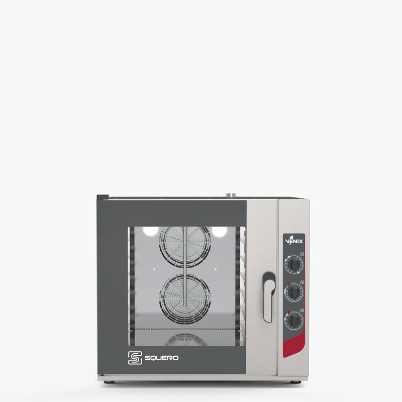 Four mixte électrique 6 GN 2/1 ou 12 GN 1/1 660x460 Squero - Four mixte - 12,4 kW - Venix