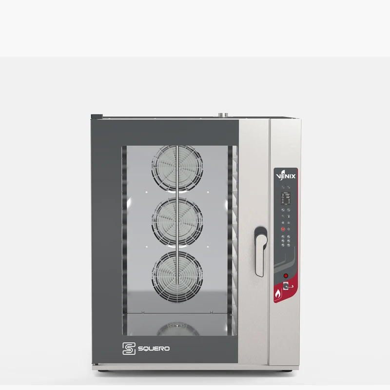 Four mixte Squero gastronomie 10 niveaux GN 2/1, 20 GN 1/1 ou 660x460 - Four mixte - ref SQ1021ADG0 - Venix