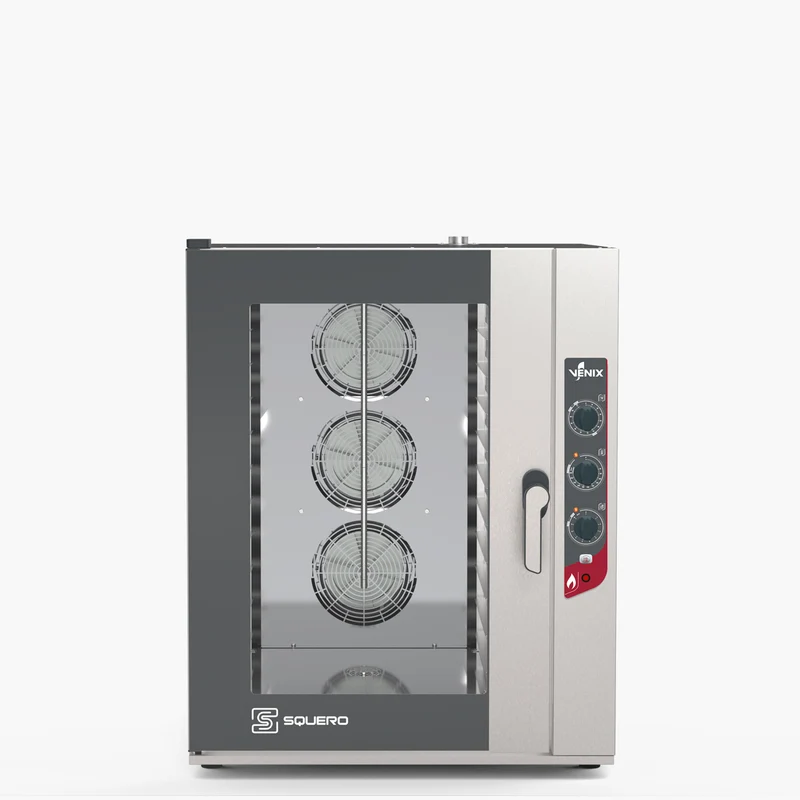 Four mixte à gaz 10 GN 2/1, 20 GN 1/1 ou 10 niveaux 660x460 Squero - Four mixte - ref SQ1021AMVN0 - Venix