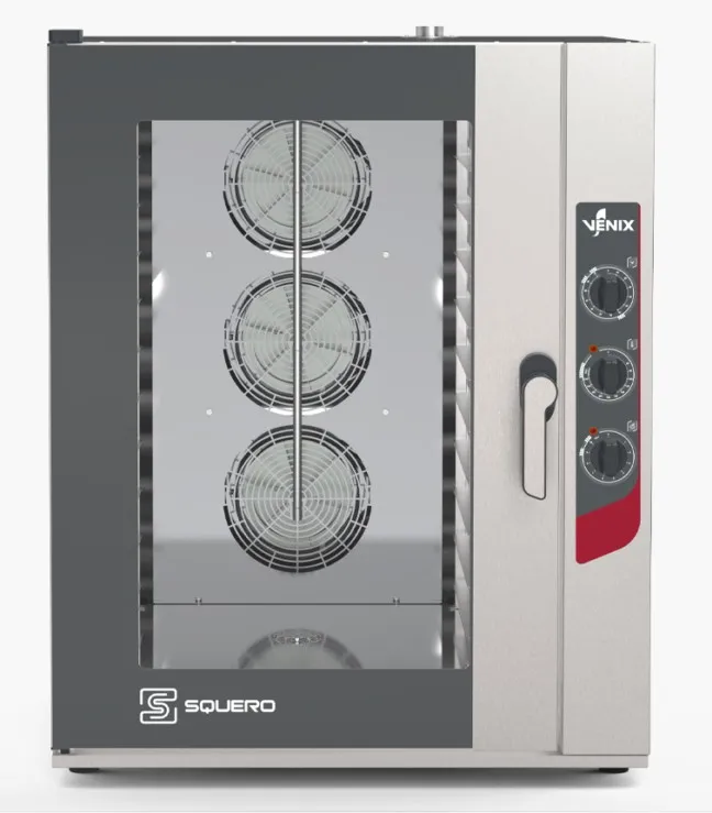 Four mixte électrique 10 GN 2/1 ou 20 GN 1/1 660x460 autonettoyant Squero combi digital - Four mixte - Venix
