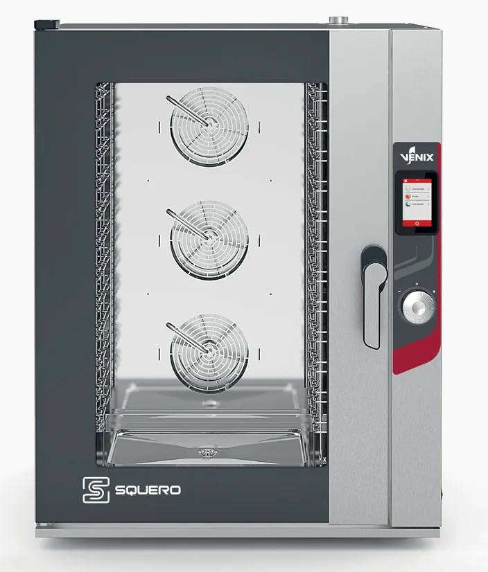Four mixte triphasé 12 niveaux GN 1/1 Squero nettoyage automatique - Four mixte - 15,7 kW - Venix