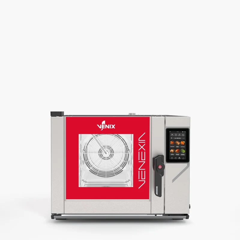 Four mixte 5 niveaux GN 1/1 écran tactile 7 pouces et lavage automatique intégré - Four mixte - 9,6 kW - Venix