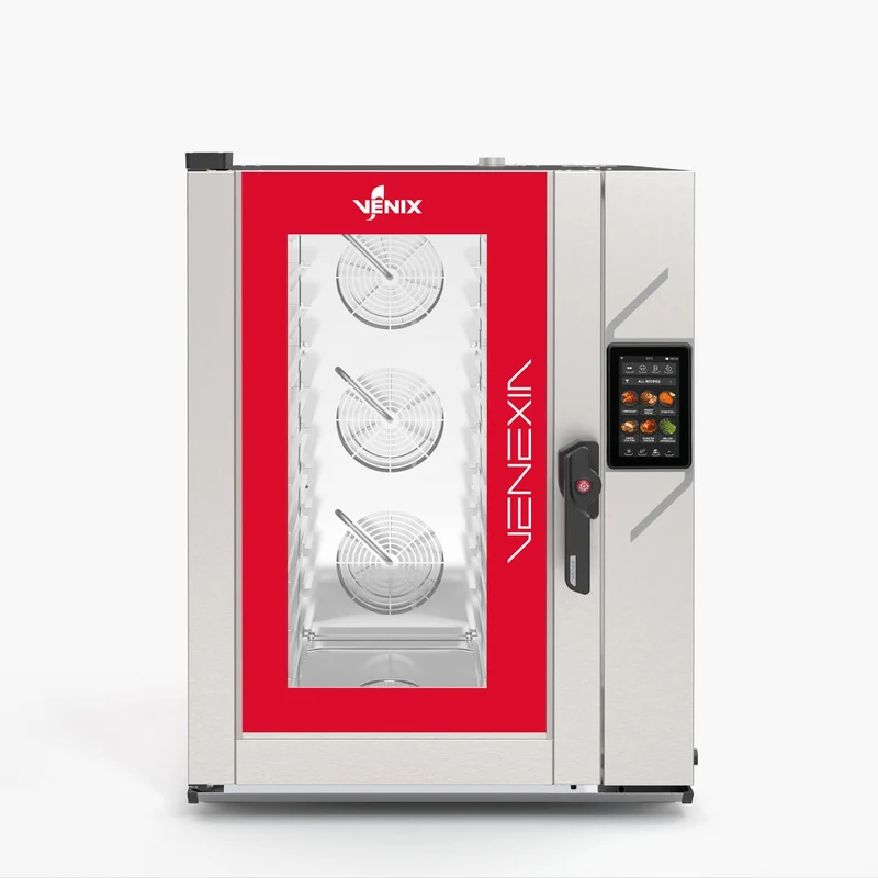 Four mixte 11 niveaux GN 1/1 écran tactile 7 pouces et lavage automatique intégré - Four mixte - 16,4 kW - Venix