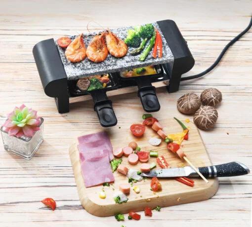 Appareil à raclette pierre granit 2 personnes