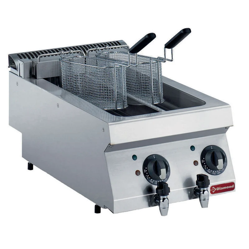 Friteuse électrique, 2x 5 litres -TOP- - Réf E17/F2V54T-N-OCC - 9 kW - Diamond