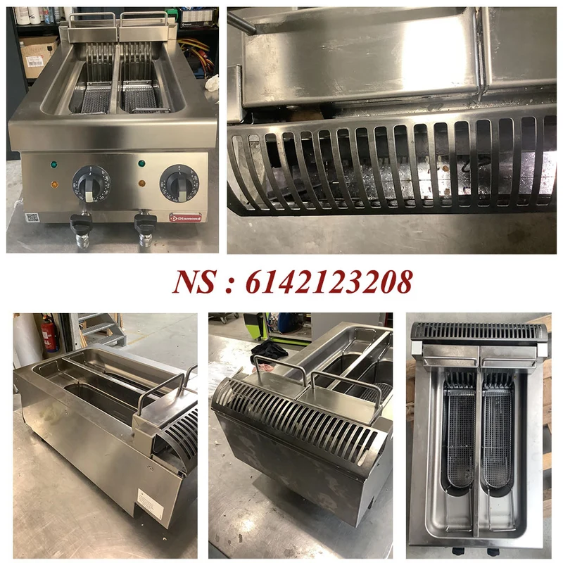 Friteuse électrique, 2x 5 litres -TOP- - Réf E17/F2V54T-N-OCC - 9 kW - Diamond