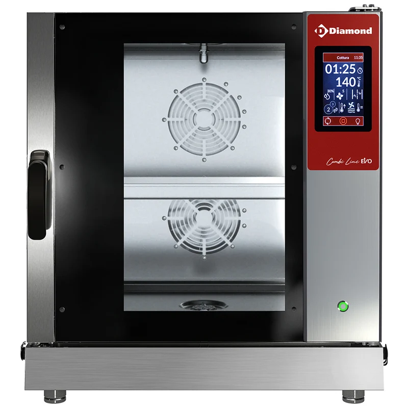Four électrique TOUCH SCREEN vapeur - convection 7x GN 1/1 - AUTO-CLEANING - 11 kW - Diamond