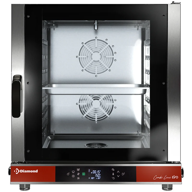 Four électrique TOUCH/DIGIT vapeur - convection 7x GN 1/1 - AUTO-CLEANING - 11 kW - Diamond