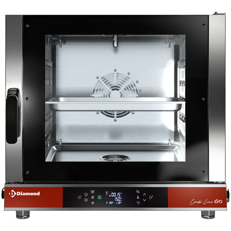 Four électrique TOUCH/DIGIT vapeur - convection 5x GN 1/1 - AUTO-CLEANING - 7 kW - Diamond