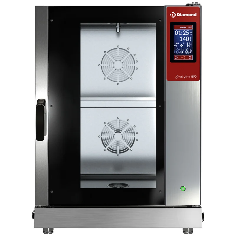 Four électrique TOUCH SCREEN vapeur/convection, 10x GN 1/1 - AUTO-CLEANING - 14 kW - Diamond
