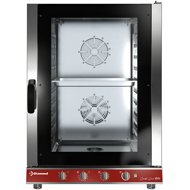 Four électrique vapeur/convection, 10x GN 1/1 mécanique - 14 kW - Diamond