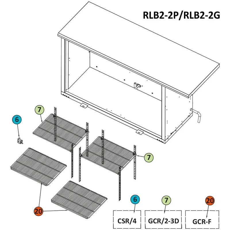 Clips (Kit 4 pièces) support grilles RLB... - Diamond
