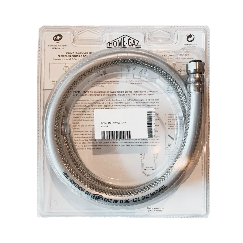 Tuyau Flexible pour Raccordement au Gaz de Ville pour Friteuse à Gaz 23 L