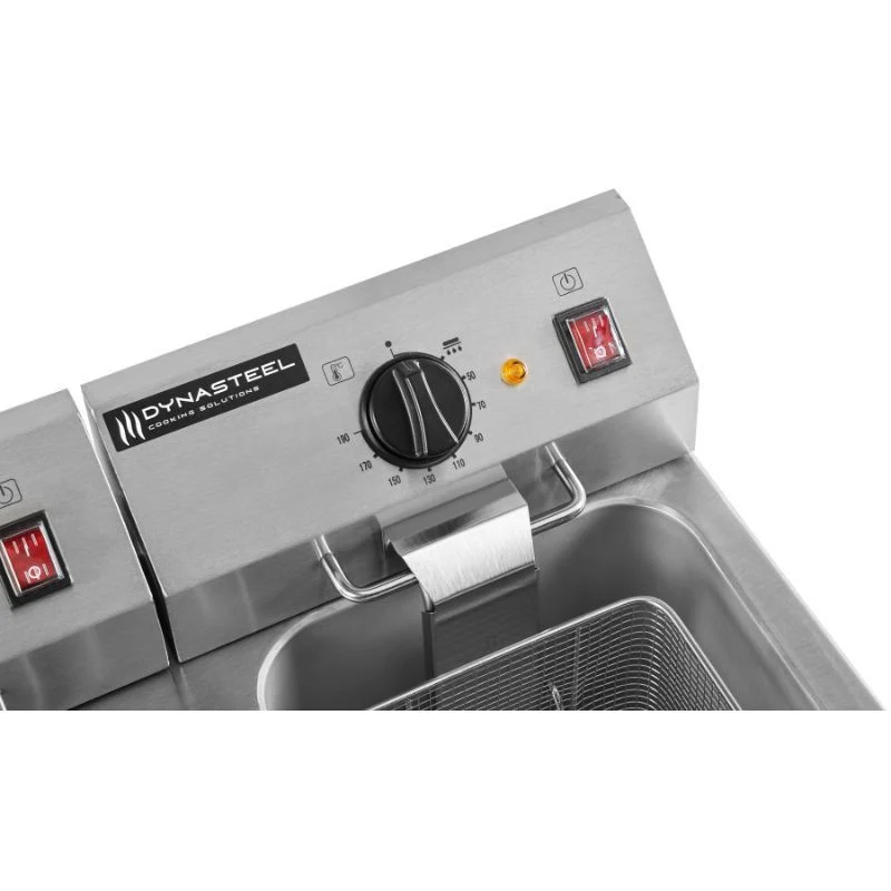 Friteuse Professionnelle Premium 2 x 8 L avec Vidange
