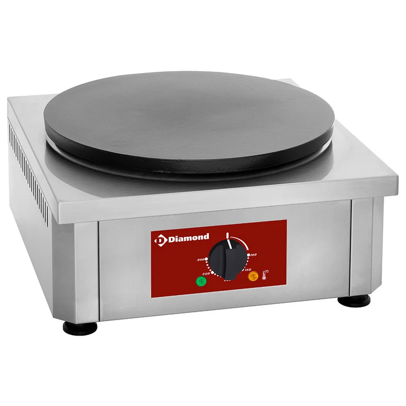 Crêpière haut rendement, électrique, Ø 400 mm "émaillée" - 3 kW - Diamond