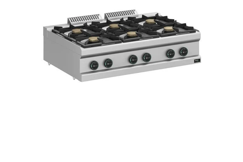 Fourneau gaz à plaques série 700 6 APRG-117T/PL - Réchaud gaz - Apach Cook Line