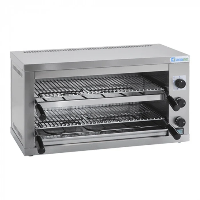 Salamandre 54 x 30 cm double grille amovible - Tecnoinox