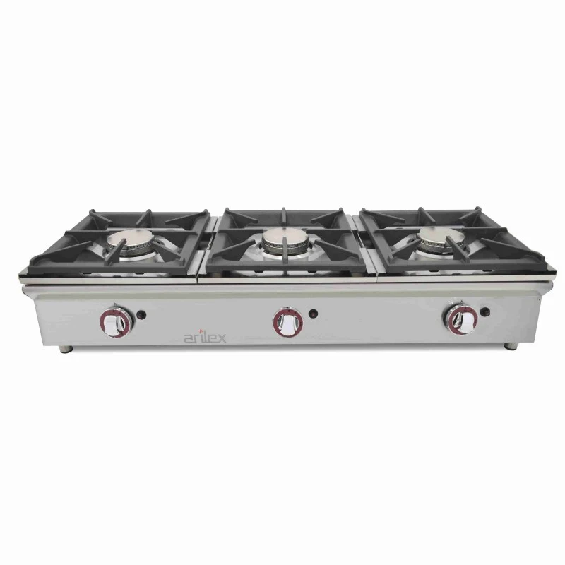 Cuisinière à gaz - 3 foyers - 5,8+5,8+5,8 kW - Sur comptoir - Arilex