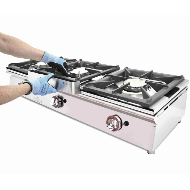 Cuisinière à gaz - 3 foyers - 5,8+5,8+5,8 kW - Sur comptoir - Arilex
