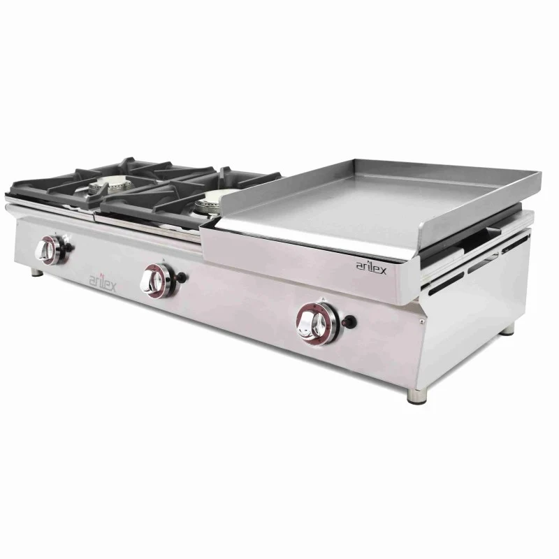 Cuisinière à gaz - 3 foyers - 5,8+5,8+5,8 kW - Sur comptoir - Arilex