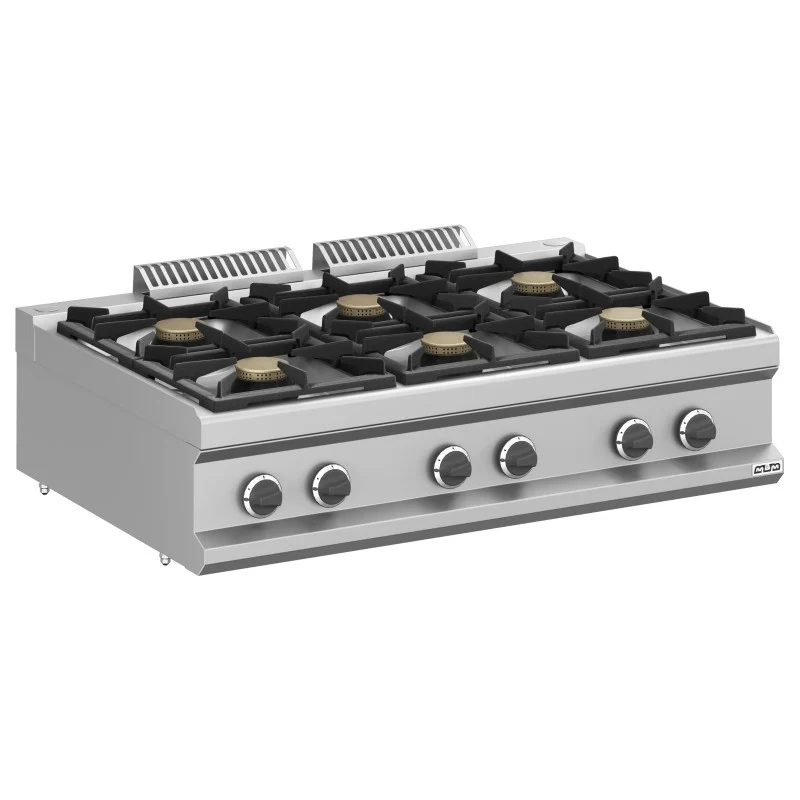 Réchaud à gaz - 6 feux - 6x7 kW - Sur table - MFB711TXL MAGISTRA PLUS 700 - Arilex