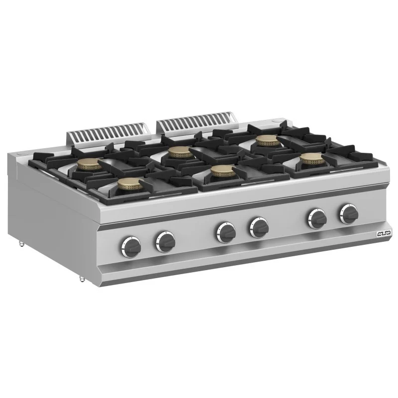 Réchaud à gaz - 6 feux - 6x5,5 kW - Sur table - Arilex