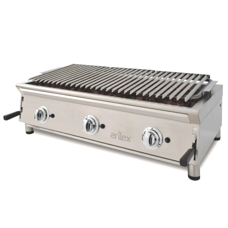 Barbecue à gaz - 100 cm - Grille inox réglable - Arilex