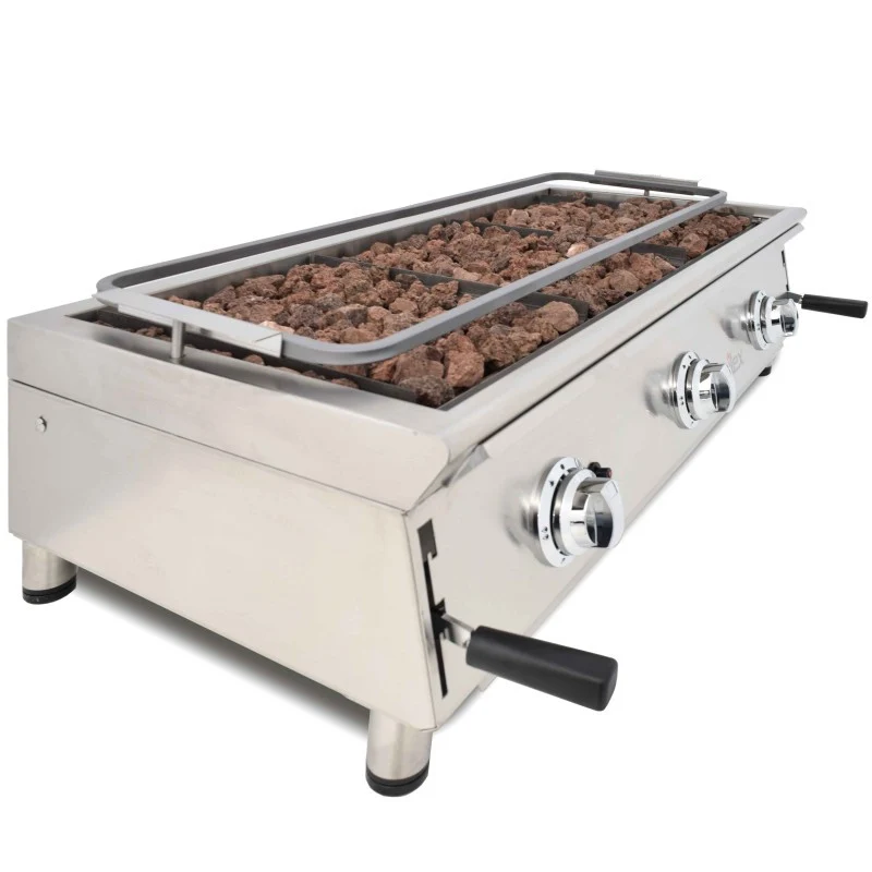 Barbecue à gaz - 100 cm - Grille inox réglable - Arilex