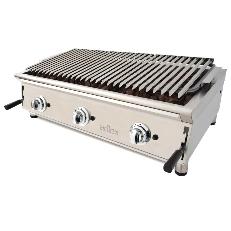 Barbecue à gaz - 100 cm - Grille inox réglable - Arilex