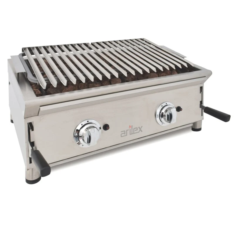 Grill à gaz - 70 cm - Pierre de lave - Arilex