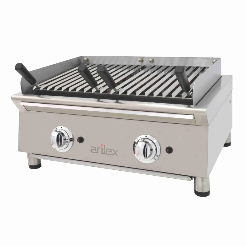 Grill à gaz - 70 cm - Pierre volcanique - Arilex
