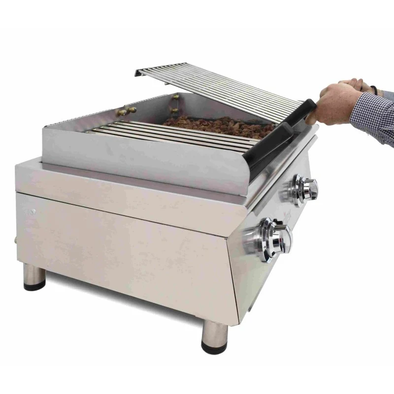 Grill à gaz - 70 cm - Pierre volcanique - Arilex