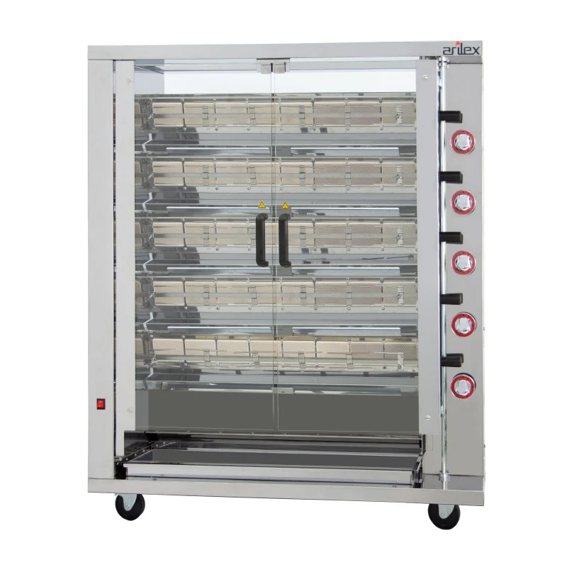 Rôtissoire à gaz - 5 broches - Modèle 5ASG - Arilex