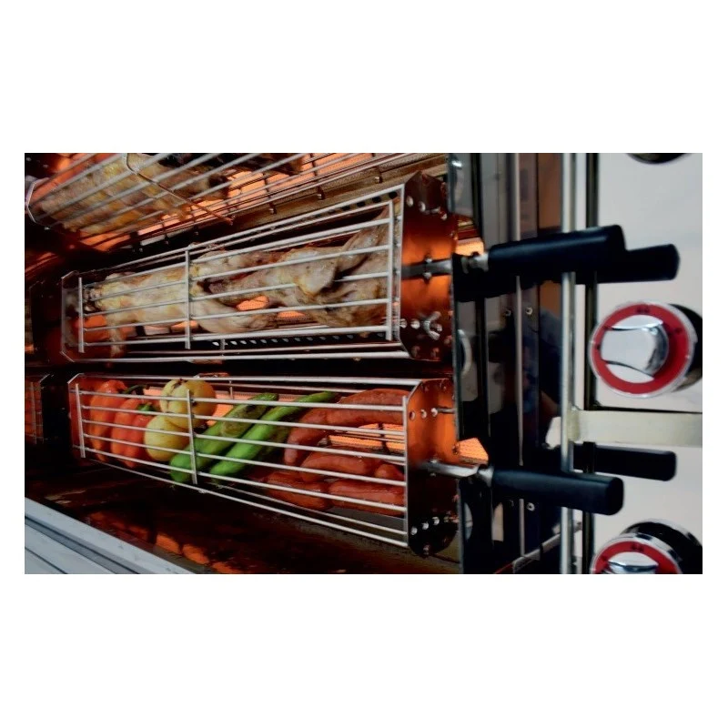Rôtissoire à gaz - 3 broches - Professionnelle - Arilex