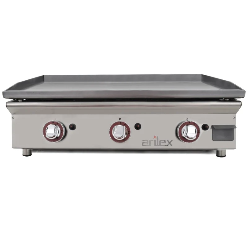 Plancha gaz professionnelle - 3 bruleurs - 80 cm - Arilex